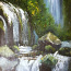 Õlivärvidega maalitud juga, 35 x 28 cm. Картина водопада (фото #1)