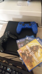 Ps4 slim 500gb+3 mängu ja 2 juhtkangi (1 foto / 1)