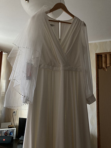Свадебное платье размер 52, на рост 165-170см