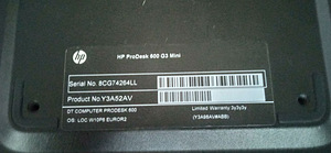 HP ProDesk 600 G3 Mini