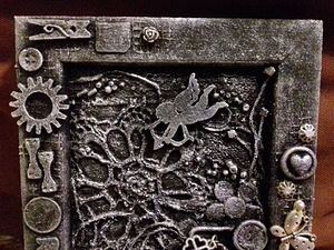 Kompositsioon steampunk stiilis. "Ingel". Mõõdud 18,5x13,5 (2 foto / 9)